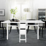 Artiss Dining Table Rectangular Extendable White - Furniture > Dining