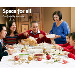 Artiss Dining Table Rectangular Extendable White - Furniture > Dining