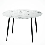 Artiss Dining Table Round Marble Effect 110CM - Furniture > Dining