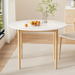 Artiss Dining Table Round White 108CM Diameter Demi - Furniture > Dining