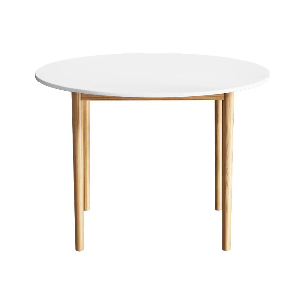 Artiss Dining Table Round White 108CM Diameter Demi - Furniture > Dining