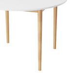 Artiss Dining Table Round White 108CM Diameter Demi - Furniture > Dining