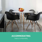 Artiss Dining Table Round White 4 Seater 100CM - Furniture > Dining