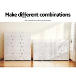 Artiss DIY Shoe Box Shoe Cabinet White Storage Cube Portable Organiser Stand - Home & Garden > Storage