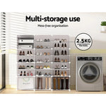 Artiss DIY Shoe Box Shoe Cabinet White Storage Cube Portable Organiser Stand - Home & Garden > Storage