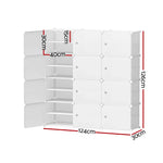 Artiss DIY Shoe Box Shoe Cabinet White Storage Cube Portable Organiser Stand - Home & Garden > Storage