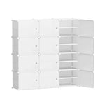 Artiss DIY Shoe Box Shoe Cabinet White Storage Cube Portable Organiser Stand - Home & Garden > Storage