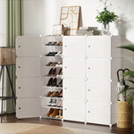 Artiss DIY Shoe Box Shoe Cabinet White Storage Cube Portable Organiser Stand - Home & Garden > Storage