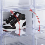 Artiss DIY Shoe Box Set of 2 Stackable Shoe Storage Case Magnetic Door - Furniture > Bedroom
