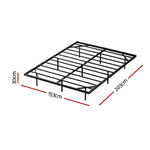 Artiss Double Bed Frame,Floating Metal Bed Frame with Smart LED Lights - Sturdy Metal Platform Bed Base Silent Design