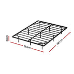 Artiss Double Bed Frame,Floating Metal Bed Frame with Smart LED Lights - Sturdy Metal Platform Bed Base Silent Design