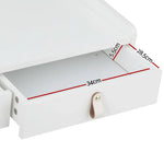 Artiss Dressing Table Floating LED White Daphne - Furniture > Bedroom