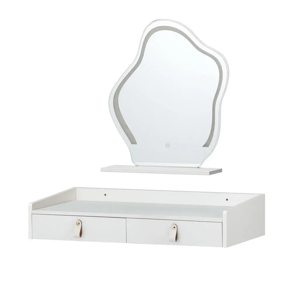 Artiss Dressing Table Floating LED White Daphne - Furniture > Bedroom