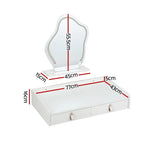 Artiss Dressing Table Floating LED White Daphne - Furniture > Bedroom