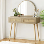 Artiss Dressing Table Set Rattan Frances - Furniture > Bedroom