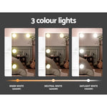 Artiss Dressing Table Set Stool 10 Led Bulbs White Dulcea - Furniture > Bedroom > Dressing Vanity & Dressing Tables
