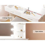 Artiss Dressing Table Set Stool 10 Led Bulbs White Dulcea - Furniture > Bedroom > Dressing Vanity & Dressing Tables