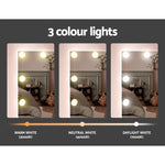 Artiss Dressing Table Set Stool 12 LED Bulbs White Dale - Furniture > Bedroom > Dressing Vanity & Dressing Tables