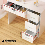 Artiss Dressing Table Set Stool 15 Led Bulbs White Darcy - Furniture > Bedroom