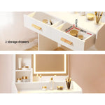 Artiss Dressing Table Set Stool Led White Doria - Furniture > Bedroom