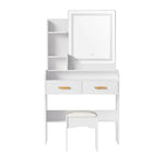 Artiss Dressing Table Set Stool Led White Doria - Furniture > Bedroom
