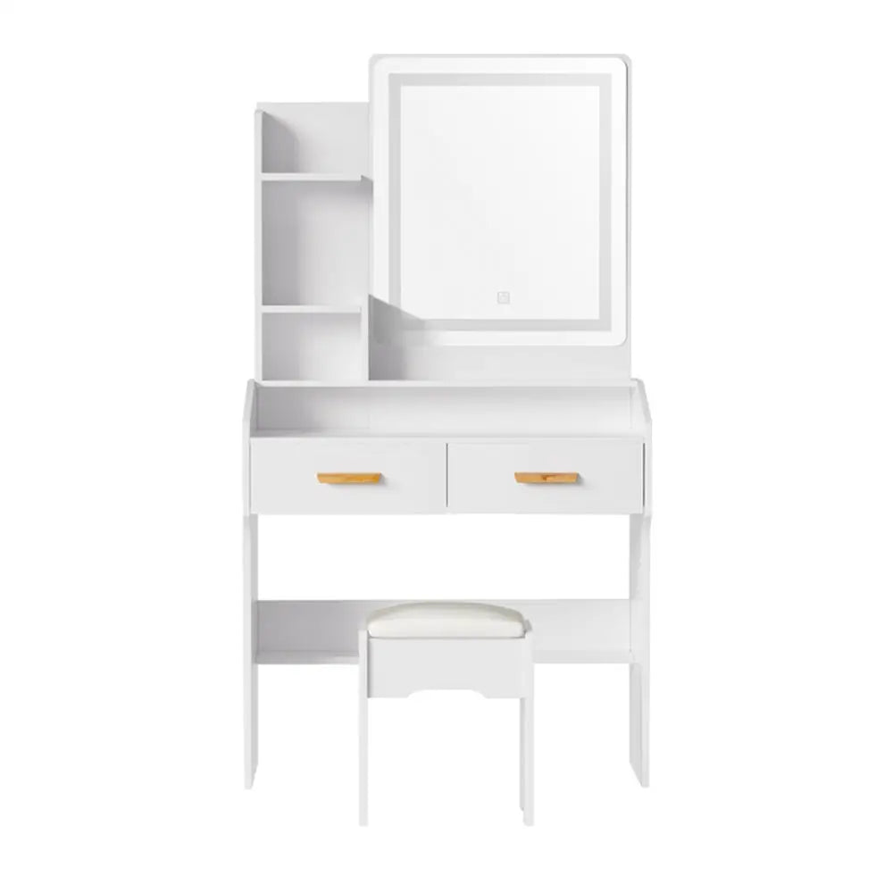 Artiss Dressing Table Set Stool Led White Doria - Furniture > Bedroom