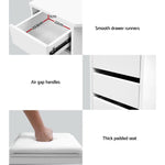 Artiss Dressing Table Stool Set Corner 5 Drawers White - Furniture > Bedroom