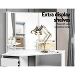 Artiss Dressing Table Stool Set Corner 5 Drawers White - Furniture > Bedroom