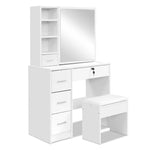 Artiss Dressing Table Stool Set Sliding Mirror White Diane - Furniture > Bedroom