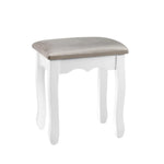 Artiss Dressing Table Stool Velvet Grey - Furniture > Living Room > Ottomans & Footstools