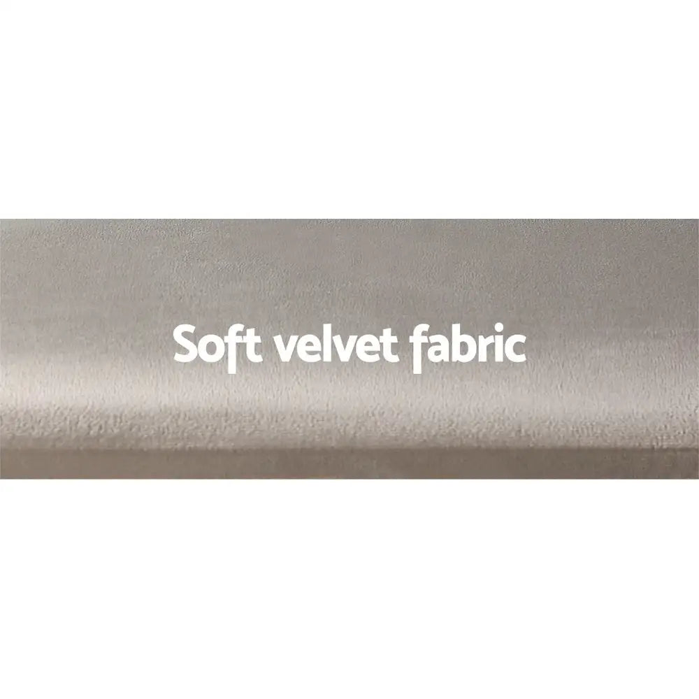 Artiss Dressing Table Stool Velvet Grey - Furniture > Living Room > Ottomans & Footstools