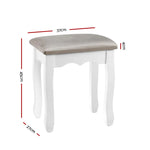 Artiss Dressing Table Stool Velvet Grey - Furniture > Living Room > Ottomans & Footstools