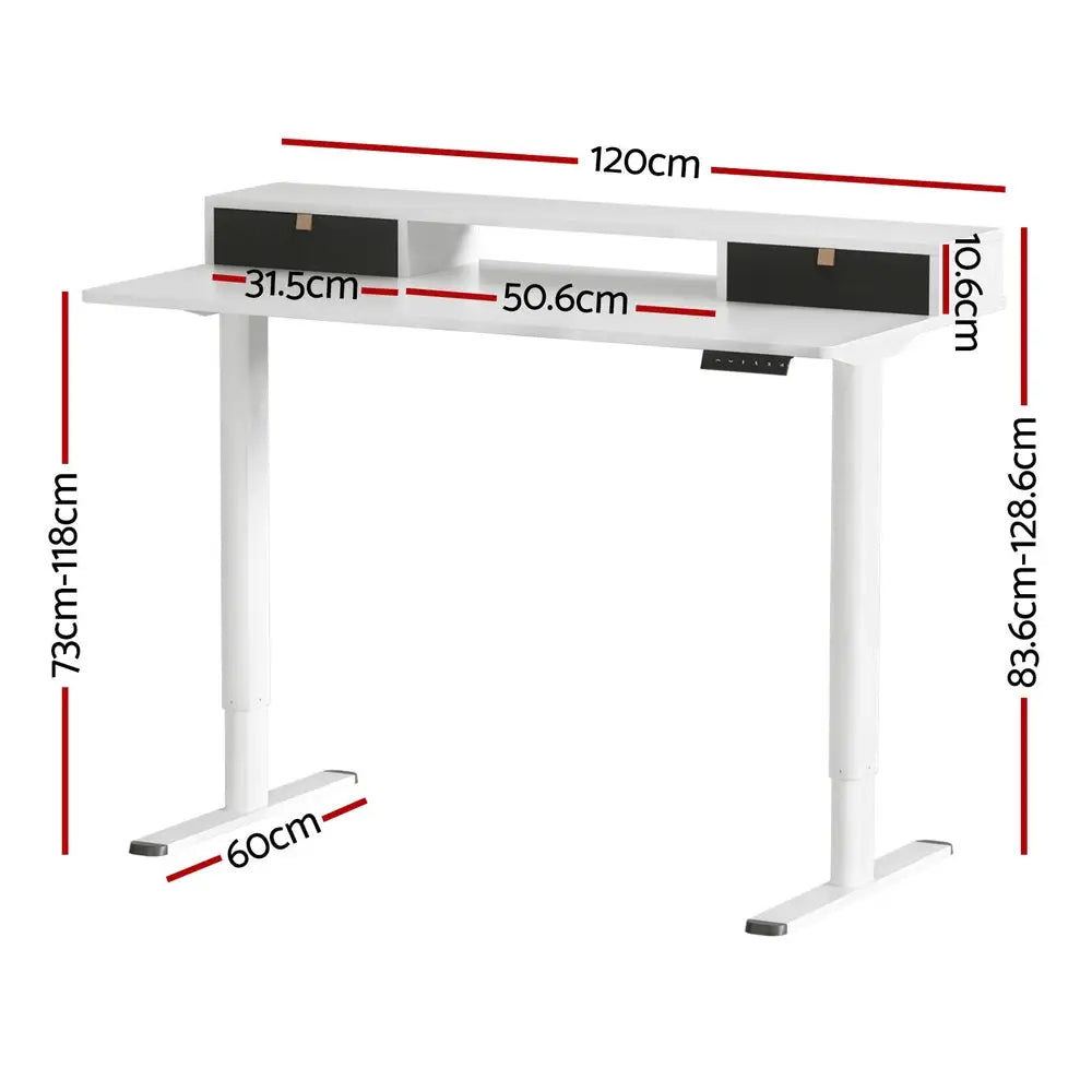 Artiss Electric Standing Desk Sit Stand Desks 120CM - Furniture > Office > Desks
