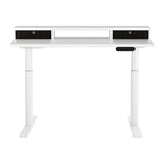Artiss Electric Standing Desk with Storage Rack Shelf Drawers White 120CM - Furniture > Office > Office & Desk Chairs
