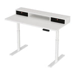 Artiss Electric Standing Desk with Storage Rack Shelf Drawers White 120CM - Furniture > Office > Office & Desk Chairs