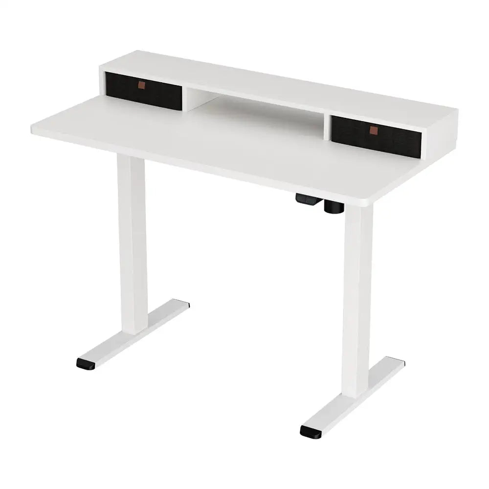 Artiss Electric Standing Desk with Storage Shelf Drawer Office Table 120CM - Furniture > Office > Office & Desk Chairs