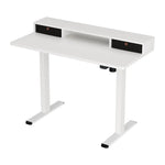 Artiss Electric Standing Desk with Storage Shelf Drawer Office Table 120CM - Furniture > Office > Office & Desk Chairs