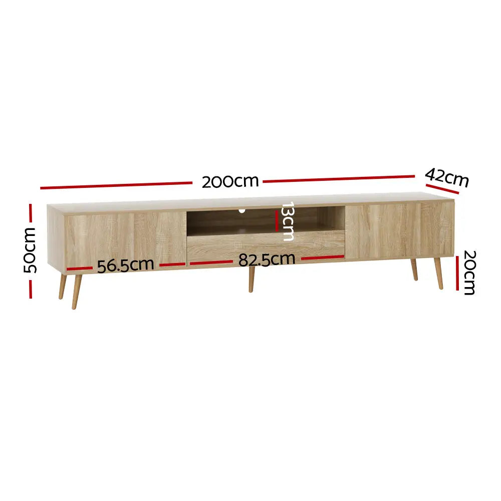 Artiss Entertainment Unit Alex TV Cabinet Storage Drawers 200CM - Furniture > Living Room > TV Units