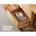 Artiss Entertainment Unit Stand TV Storage Drawer Shelf 180cm Wooden - Furniture > Living Room