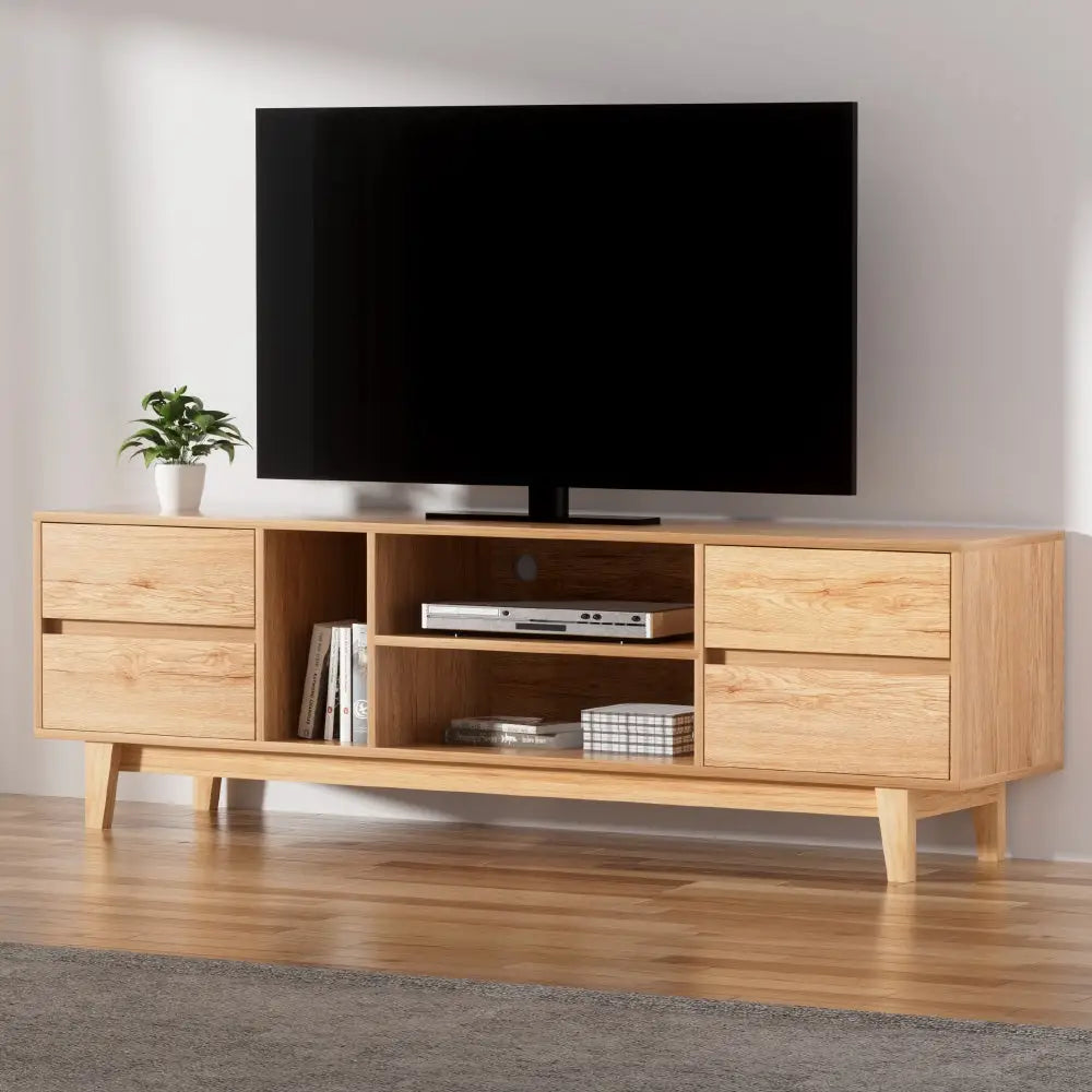 Artiss Entertainment Unit Stand TV Storage Drawer Shelf 180cm Wooden - Furniture > Living Room