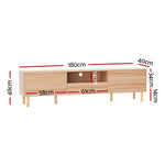 Artiss Entertainment Unit Stand TV Storage Drawers Display Shelf 180CM - Furniture > Living Room