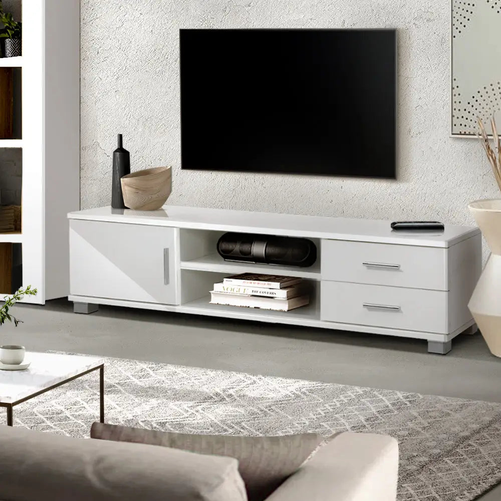Artiss Entertainment Unit TV 120cm White Dylan - Furniture > Living Room