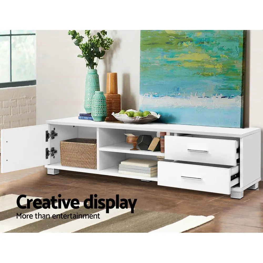 Artiss Entertainment Unit TV 120cm White Dylan - Furniture > Living Room