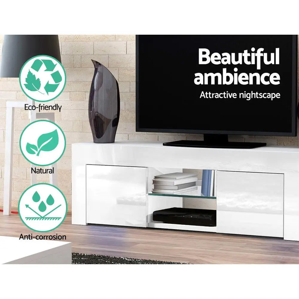 Artiss Entertainment Unit TV Cabinet 130cm White Ivan - Furniture > Living Room > TV Units