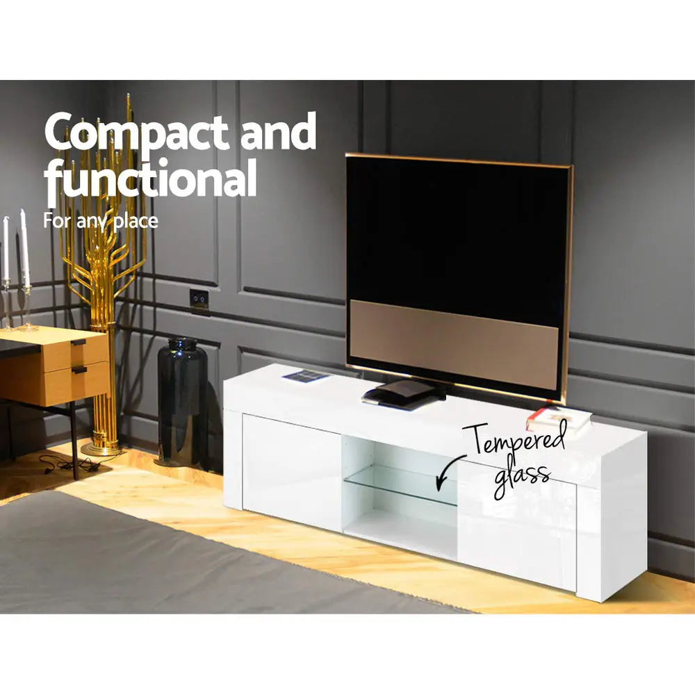 Artiss Entertainment Unit TV Cabinet 130cm White Ivan - Furniture > Living Room > TV Units