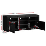 Artiss Entertainment Unit TV Cabinet LED 160cm Black Bobi - Furniture > Living Room > TV Units