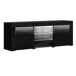 Artiss Entertainment Unit TV Cabinet LED 160cm Black Bobi - Furniture > Living Room > TV Units