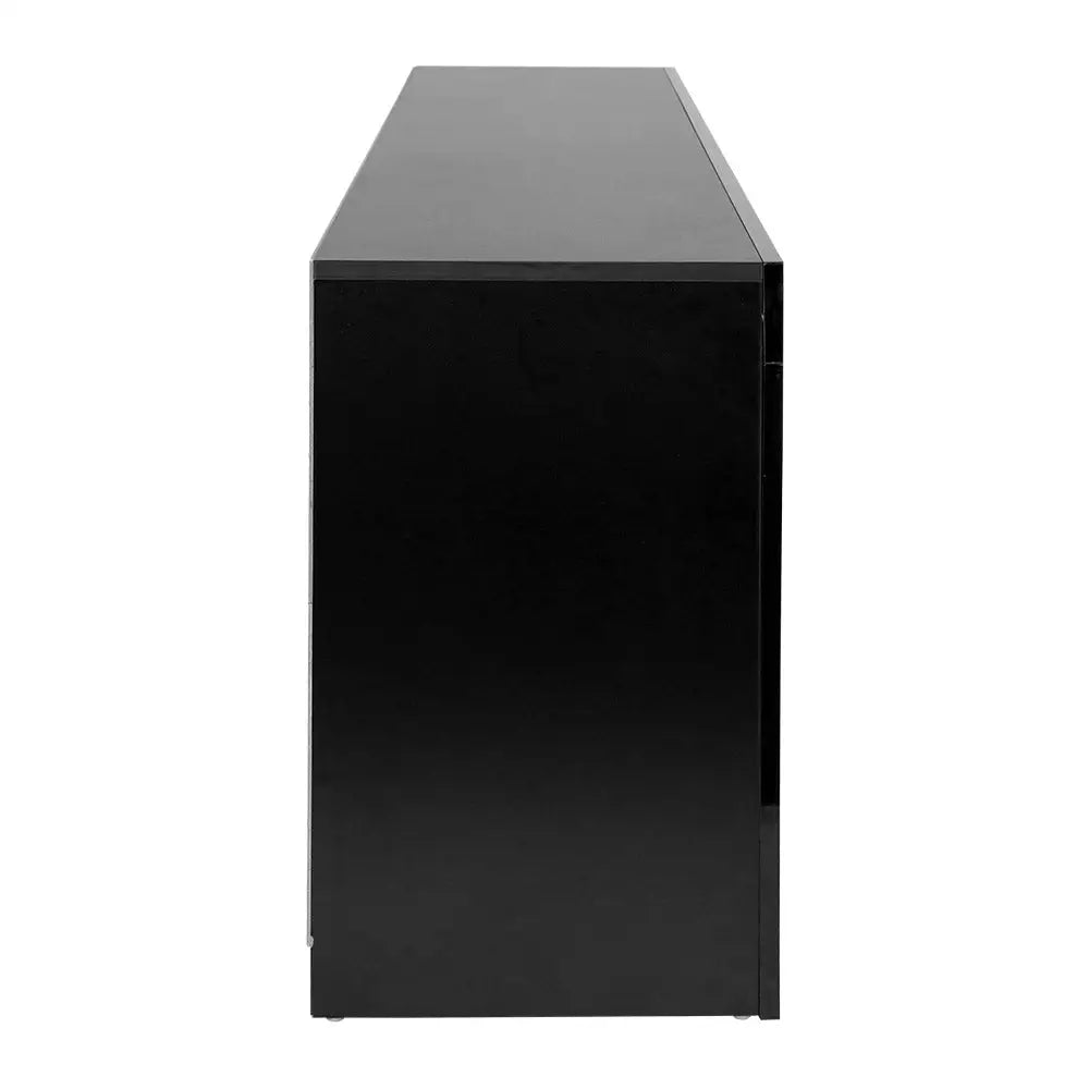 Artiss Entertainment Unit TV Cabinet LED 160cm Black Bobi - Furniture > Living Room > TV Units