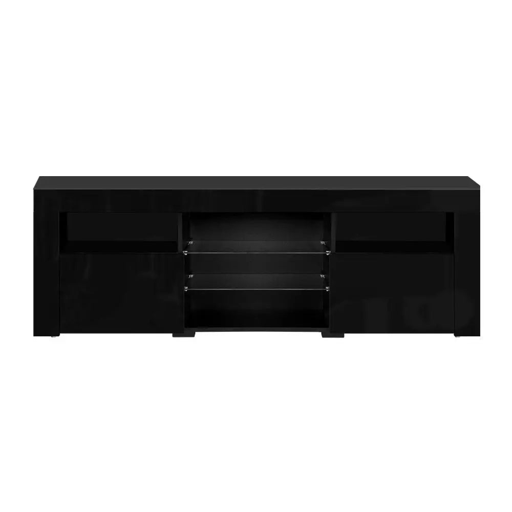 Artiss Entertainment Unit TV Cabinet LED 160cm Black Bobi - Furniture > Living Room > TV Units