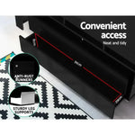 Artiss Entertainment Unit TV Cabinet LED 160cm Black Elo - Furniture > Living Room > TV Units
